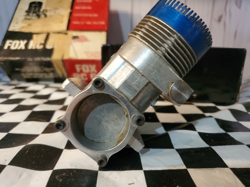 Vintage Fox 60 RC Blue Head Race Model Plane Engine Control Line Airplane w/Box - Picture 4 of 12