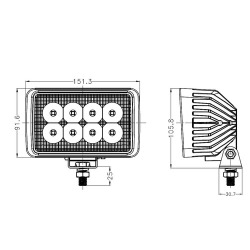 4X LED Cab / Rear Fender Light For Case IH Case IH 5120,5130,5140,7110,7120,7130 - Picture 3 of 5