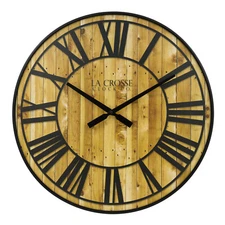 BBB81403 La Crosse Clock Co. 21" Rhett Plastic Open Face Analog Wall Clock