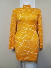 Deep Yellow Mock Bodycon (X-Large)