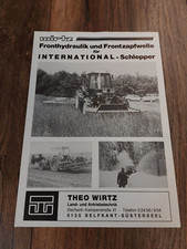 Orig. Prospekt Wirtz Fronthydraulik Frontzapfwelle International Schlepper IHC