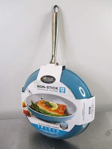 Gotham Steel Diamond Fry Pan Nonstick Teal Frying Pan 12 Inch - Picture 8 of 10