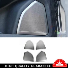 For Ford Edge 2015-21 Silver Steel Car Inner Door Speaker Bezel Frame Cover Trim