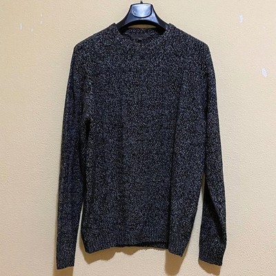 Clayton Pullover Pulli Schwarz Weiß XL Basic Klassisch Elegant Casual Goth