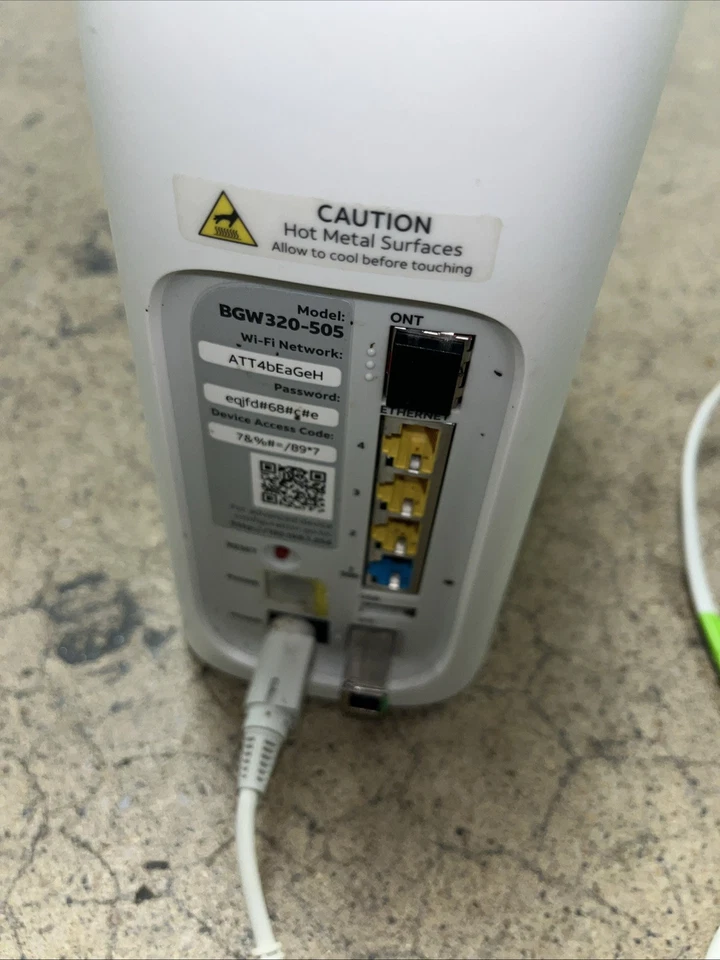 Módem router AT&T fibra banda ancha puerta de enlace Wi-Fi 6 BGW320-505 Foto 3 de 4