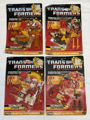 Vintage Transformers G1 1987 Technobots Complete Set 4 Carded Unpunched MOSC