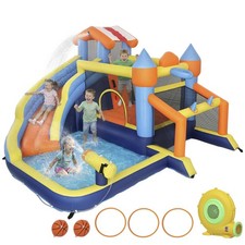 AIYAPLAY Inflatable Bounce House with Slide Pool/Ball Pit for Outdoor