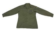Vintage 70s US Army Fatigue OG 507 Field Shirt Mens L/XL Special Forces Airborne