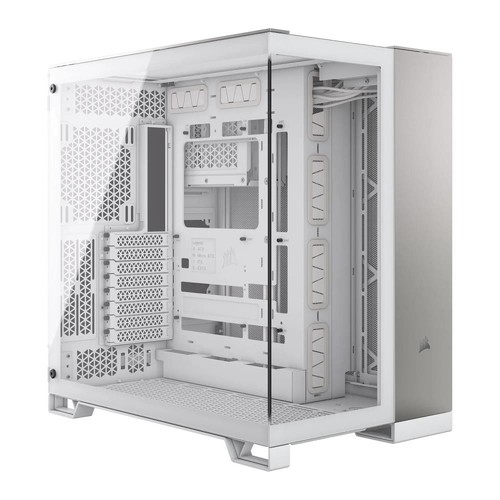 Corsair 6500X Mid Tower Dual Chamber Pc Case White/Satin Grey Aluminum