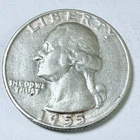 1955 Washington Silver Quarter 25c, 90% Silver VERY FINE DETAILS #10217
