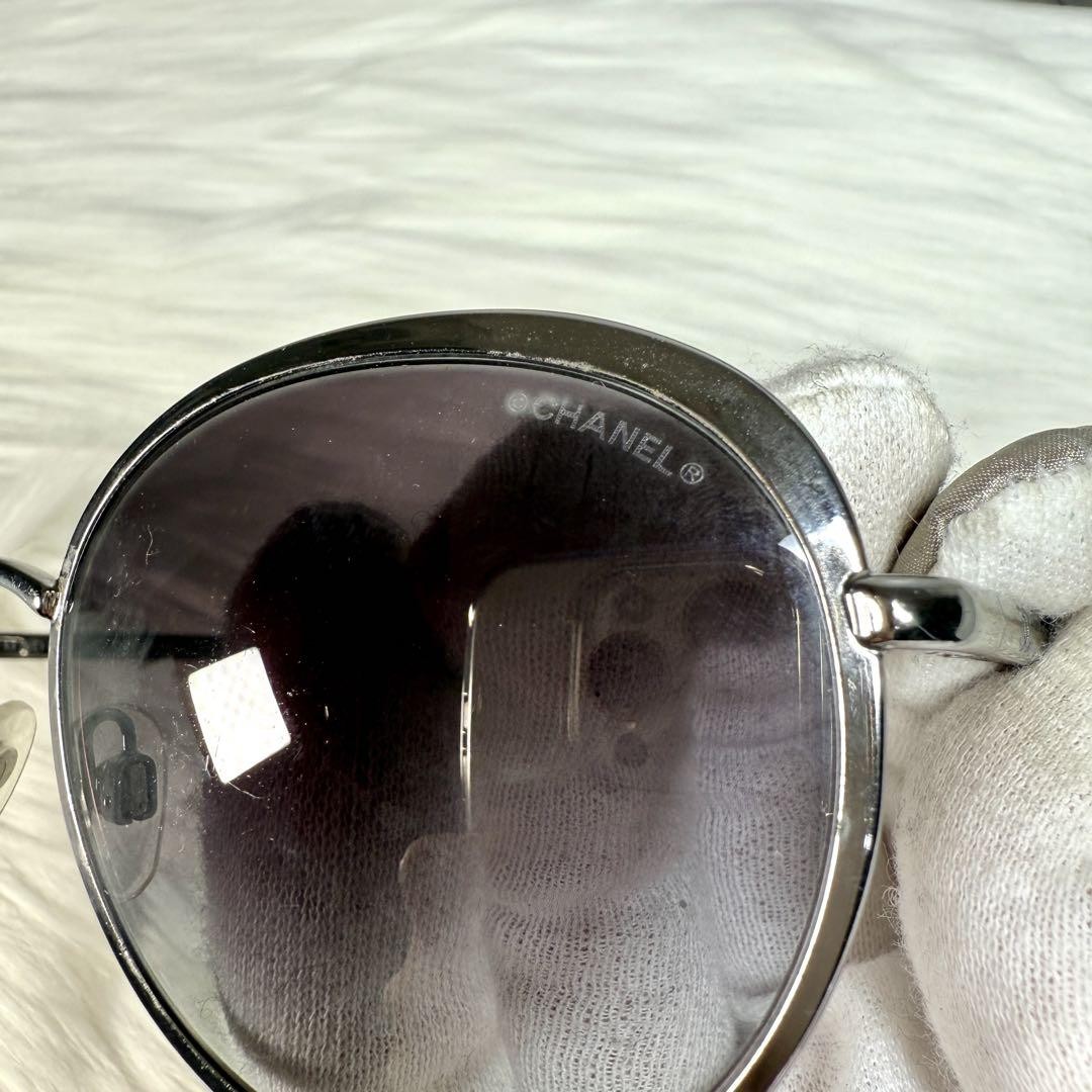 CHANEL サングラス オーバル メタル 4206 シルバー Chanel 4206 C.124/6g Round Silver / Light Grey With Silver