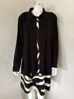 EXCLUSIVELY MISOOK Black Open Front Cardigan Sz XL