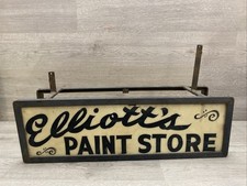 Early Advertising Elliotts Paint Store Building Retail Sign 17.5x9.5
