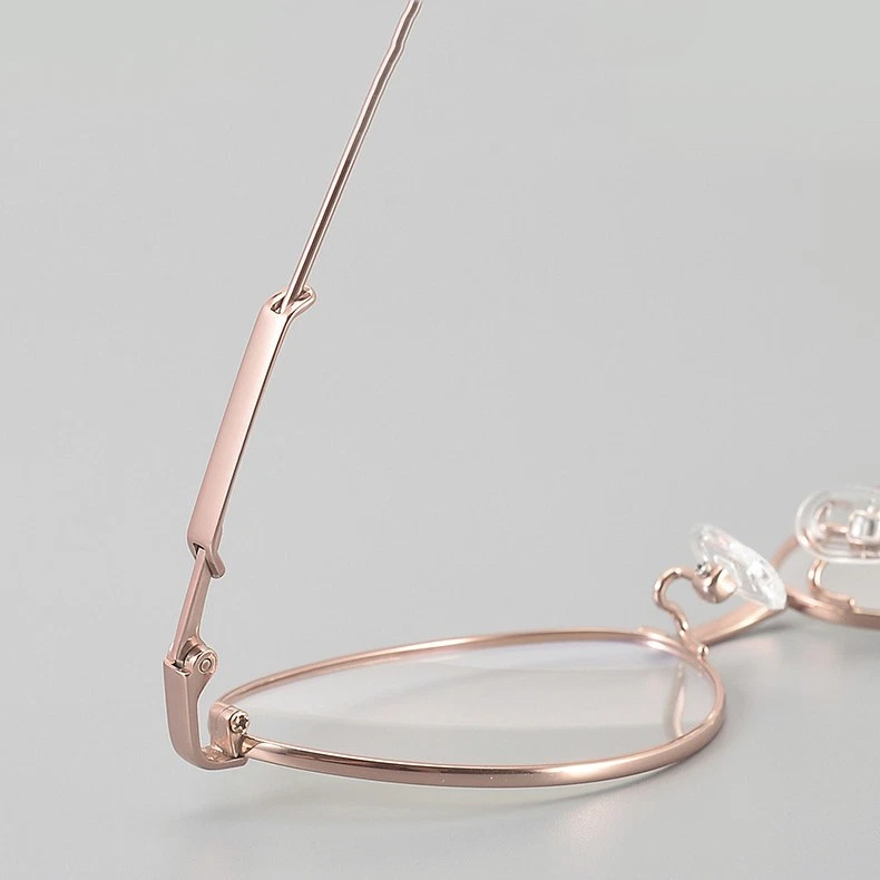 Monturas de gafas ópticas RX vintage de titanio puro ojo de gato para mujer 55-19-147 Foto 4 de 4