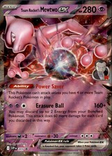 Team Rocket's Mewtwo ex 205 Holo Promo Scarlet & Violet Promo Pokemon Near Mint