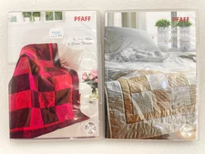 PFAFF Embroidery Machine Designs CD # 395 & 408 Feather Quilting Blocks Borders