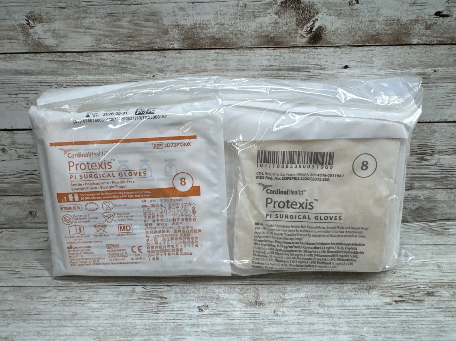 Protexis PI Surgical Gloves Cardinal Health Sterile *12 Pair* Size: 8 Exp: 4/26+