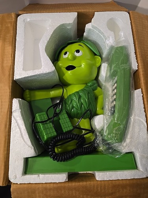 #ad Little Green Sprout Jolly Green Giant Collectible Phone Vintage 1984 Boxed $63.96