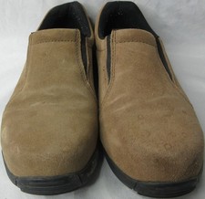 Brazos  Steel Toe Slip On Shoes Mens 10EE Brown Suede Work Leather FWBWWR7001