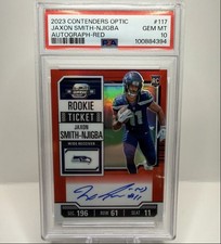 JAXON SMITH-NJIGBA 2023 CONTENDERS OPTIC ROOKIE RED AUTO /125 PSA 10 Q6995