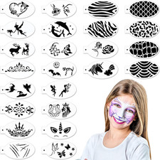 24 Pieces Face Paint Stencils Face Body Painting Stencils Tattoo Painting Templa