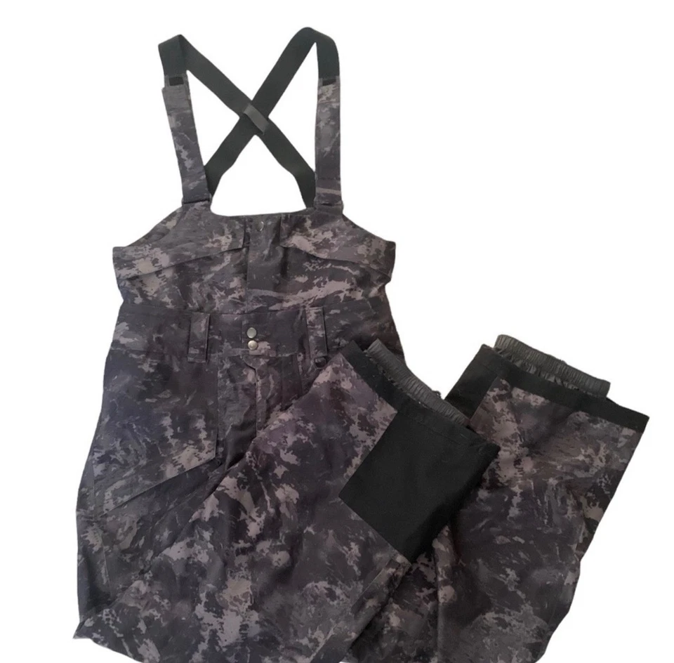 Patagonia 迷彩雪地可调式围兜狩猎防水裤男式 L 码 — 第 3/4 张图片