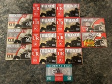 Lot Of 14 MAXELL UR 60 90 120 Min Blank Audio Cassette Tapes Normal Bias -SEALED