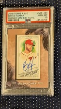 2012 Topps Allen & Ginter's - Bryce Harper #12 Mini (RC) AUTO GEM MINT PSA 10