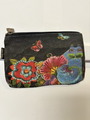 Laurel Burch Feline Cats Minis Cosmetic Bag (Black)