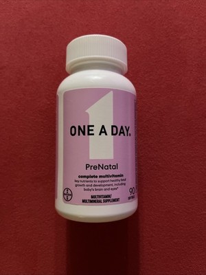 ONE A DAY 90 ct Prenatal Multivitamin A, C, D, E, B6, B12, & Omega-3 DHA 3/2026