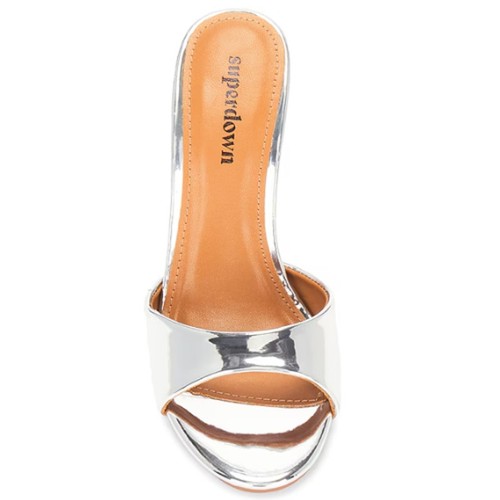 superdown Tori Heel in Silver EUC Size 9 - Picture 4 of 9