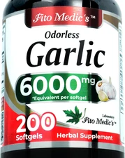 FITO MEDIC'S Lab | Garlic Supplements | Garlic Pills | 6000 Mg Equivalent 200 Ca