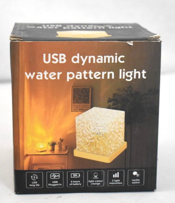 Rotating Water Ripple Night Light 16 RGB Multi-Color LED Projection Desk Lamp