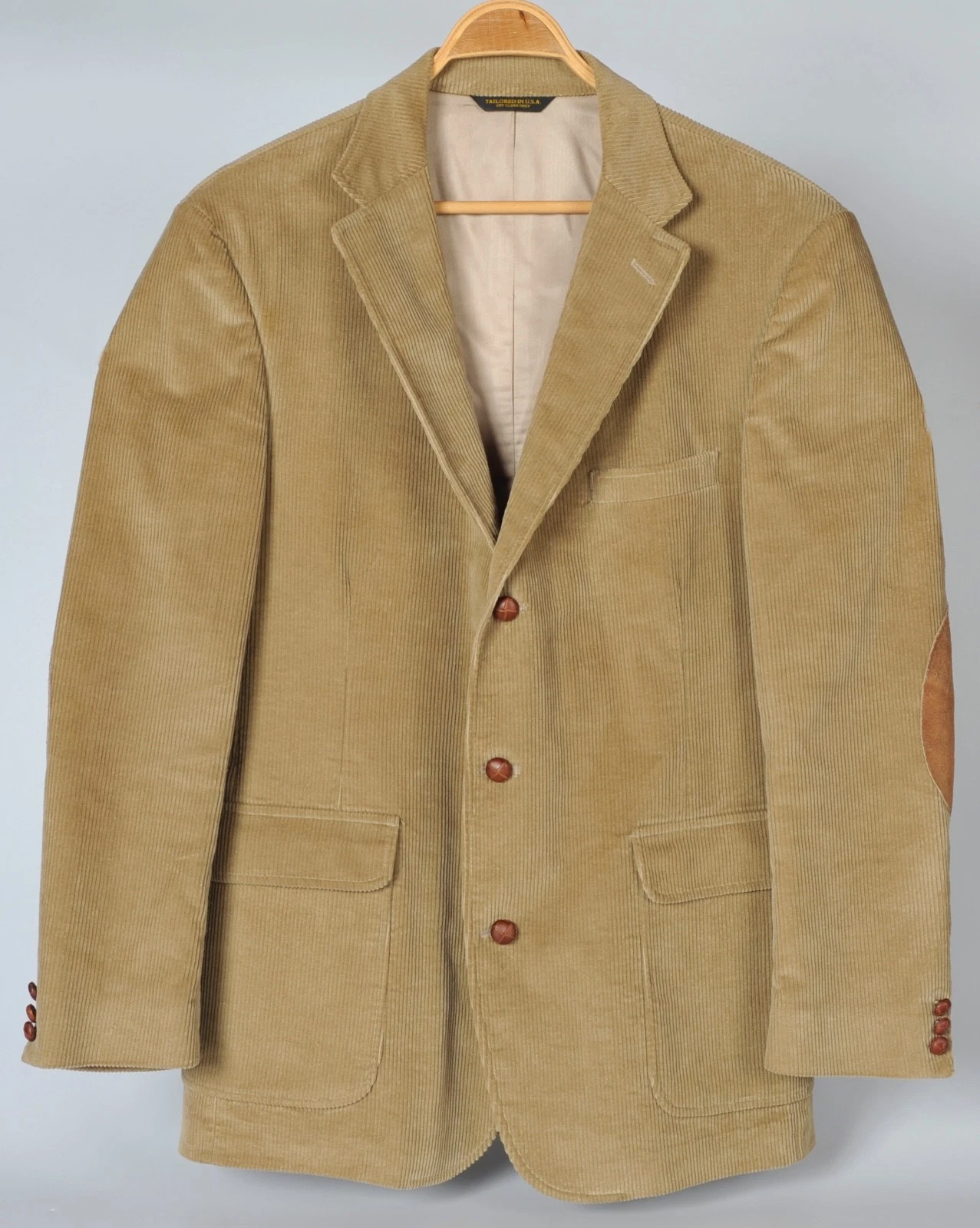 Vintage ORVIS Corduroy Blazer Jacket Elbow Patch Men's 46L ? Made USA Pockets