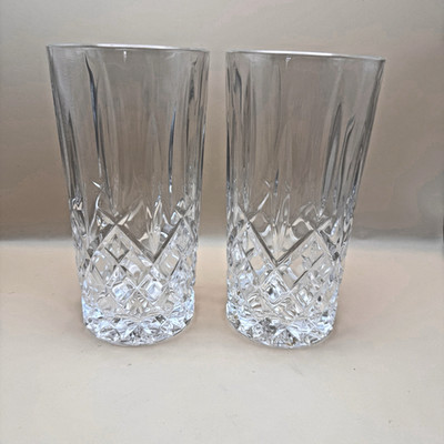 Marquis By Waterford Crystal Markham Highball Glasses Set of Two Signed EUC