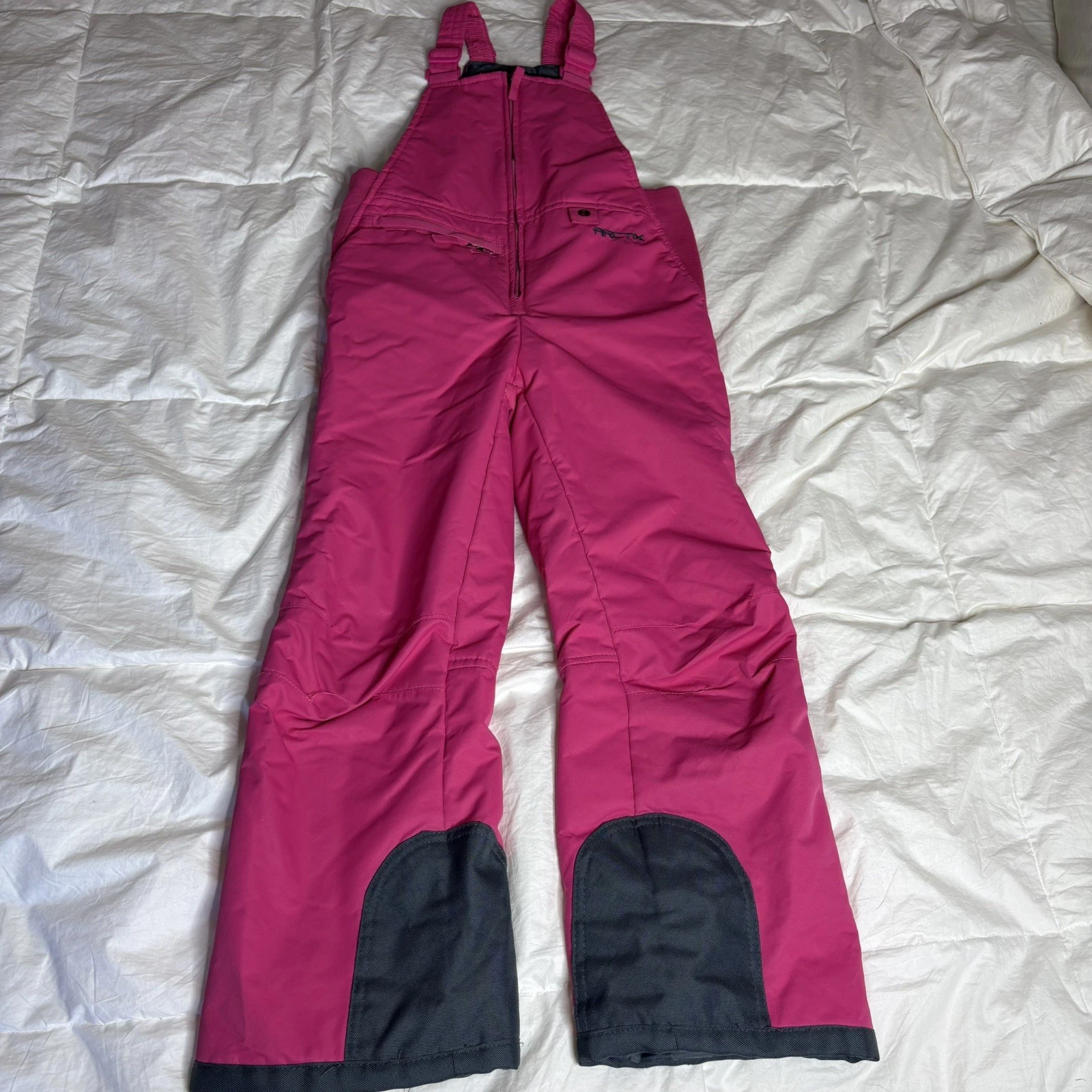 Arctix Girls Small Hot Pink Snow Bib Overalls Insulated Ski Pants Barbiecore Sm