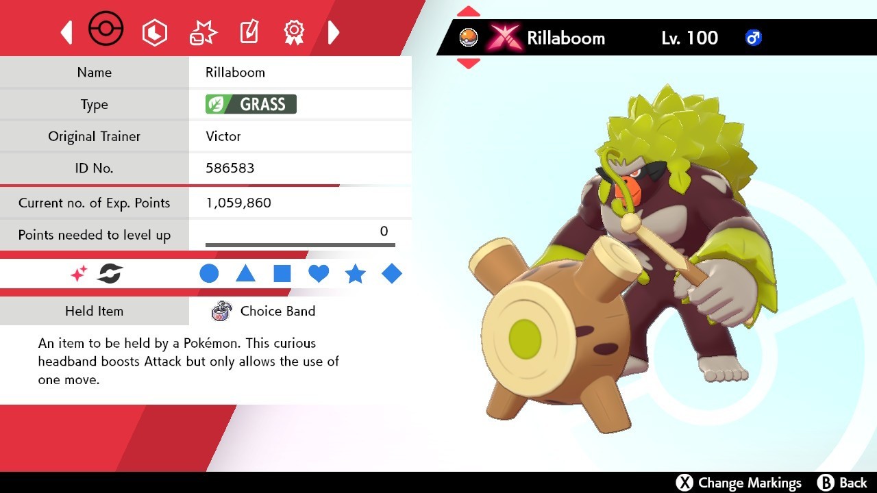 Rillaboom Shiny G-Max 6IVS Pokemon Sword and Shield