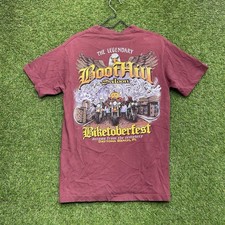 Vintage Boot Hill Saloon Shirt Mens Small Biketoberfest USA Made Single Stitch