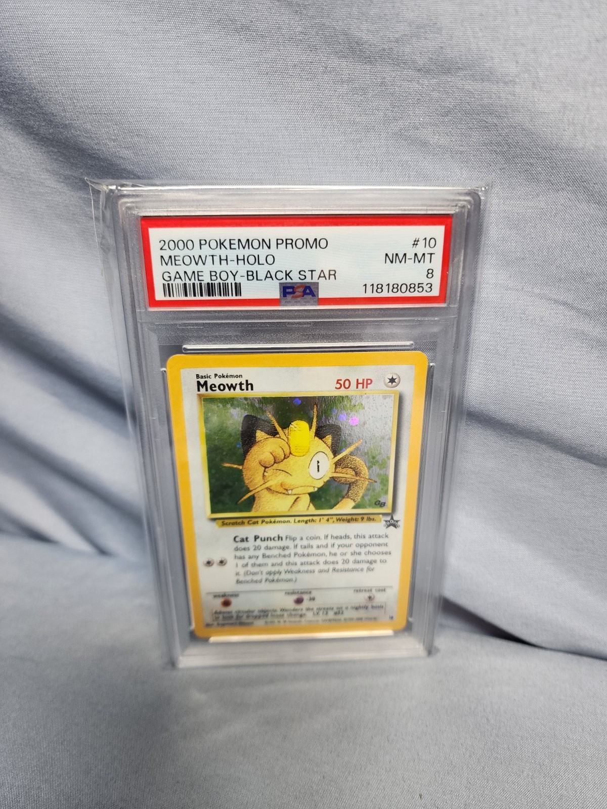 *PSA 8* 2000 POKEMON PROMO MEOWTH HOLO GAMEBOY BLACK STAR #10