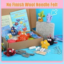 Beginner Needle Felting Set Ocean Animal Wool Felted Set with Instruction