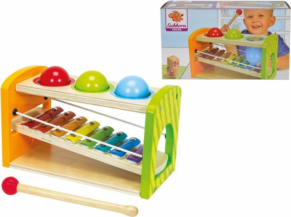 Eichhorn Color Xylophon Klopfbank Musikspielzeug Holzspielzeug Motorikspielzeug-image