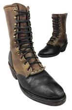 Chippewa Black Bay Crazy Horse Packer Boots 29408 Men's Size 8D USA Made Leather