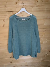 Toast 100% Linen Open Knitted Half Sleeve Drop Shoulder Oversized Knit Jumper L