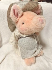 VINTAGE EDEN BEATRIX POTTER AUNT PETTITOES PIG STUFFED ANIMAL PLUSH