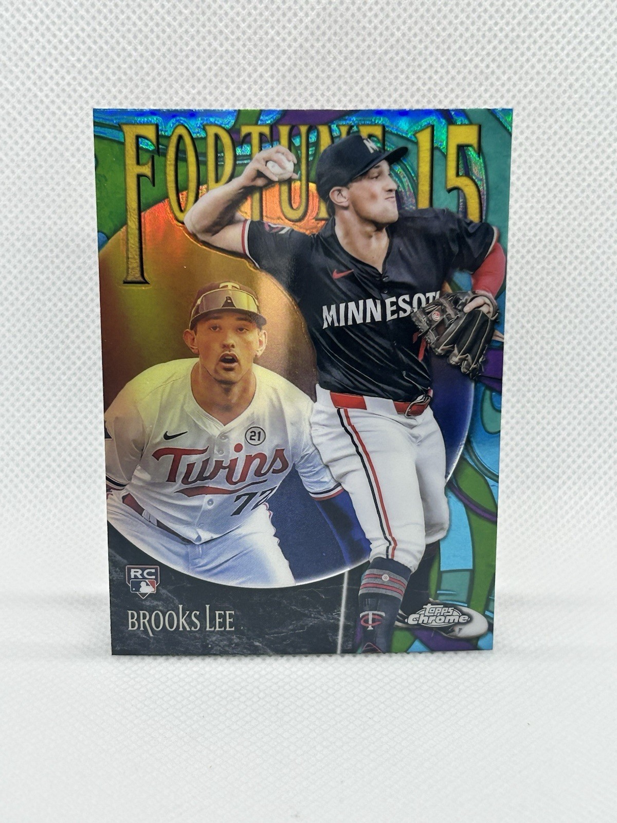 2025 Topps Chrome Fortune 15 Rookie Brooks Lee #F15-14 Minnesota Twins Baseball