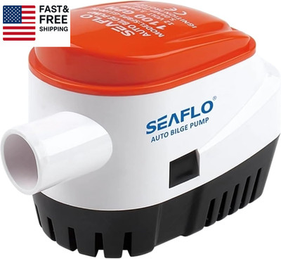 06 Series Automatic Submersible Bilge Pump - 1100 GPH, 12V, 1-1/8'''' Outlet, 4-Ye