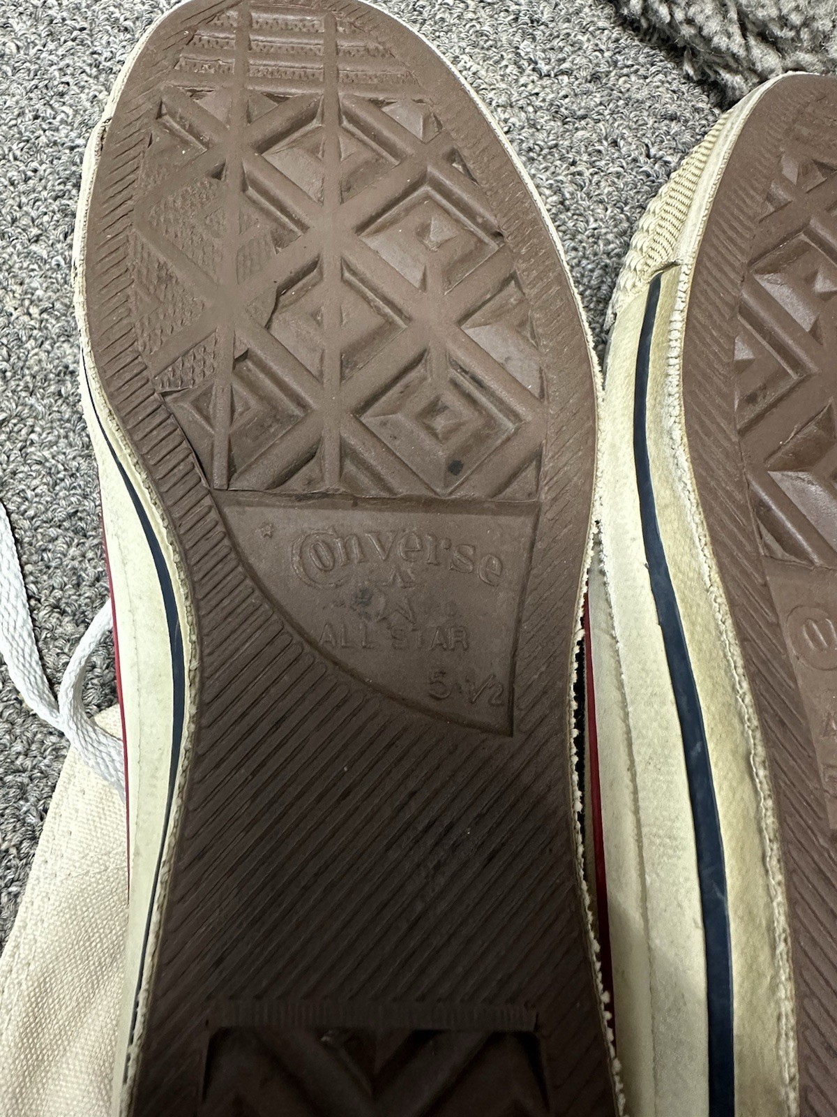 VNTG 80s 90 Made In USA Converse Chuck Taylor All Star White High Tops Men's 5.5 thumbnail 8