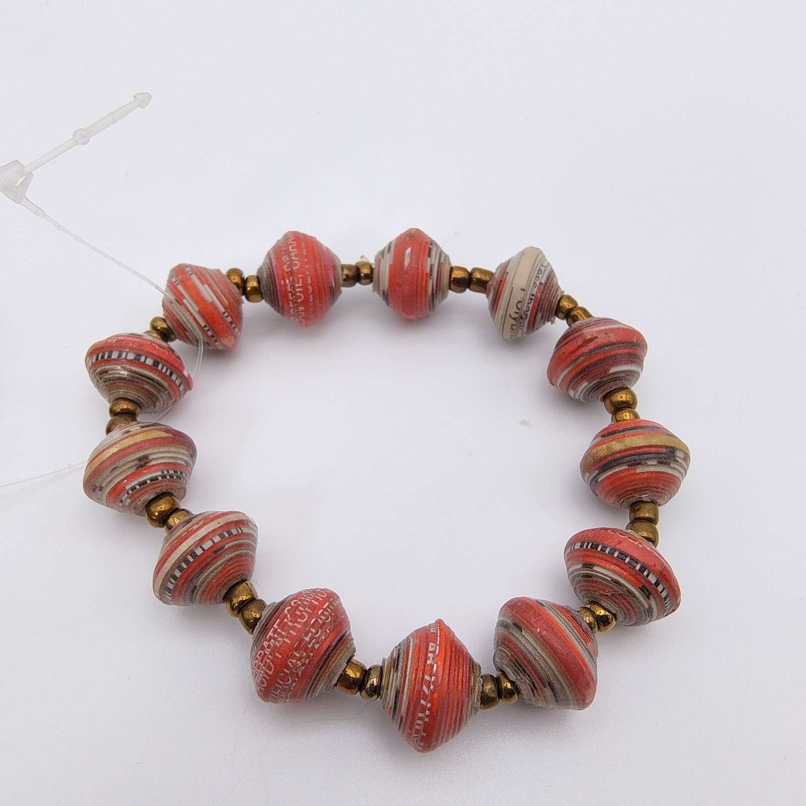 Boho Stackable Recycled Paper Bead Bracelets Set … - image 5