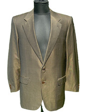 Brioni Palatino Wool Silk Blend Blazer Size 50 40 R Brown Roman Style Trieste