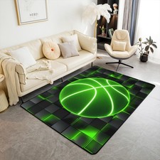 Basketball Area Rug 3x5 Kids Gaming Sports Decorative Carpet Set for Boys Tee...